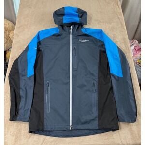 Amazon Prime Rain Shell Jacket Luly Yang Grey Blue Mens Small APRSJ01U